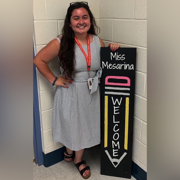 Anne Klein Pinstripe Structured Dress - Picture 3 of 3